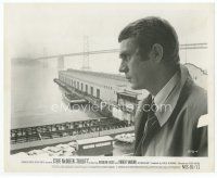 7b145 BULLITT 8x10 still '68 cool c/u of Steve McQueen with Bay bridge in background!
