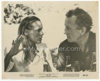 7b204 DR. NO candid 8x10 still R65 close up of sexy Ursula Andress with author Ian Fleming!