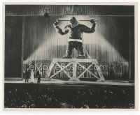 7b342 KING KONG 8x10 still '33 best image of giant ape chained on stage in front of huge crowd!