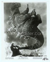 7b344 KING KONG VS. GODZILLA 8x10 still '63 best special fx image of ape swinging lizard by tail!
