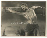 7b345 KING OF KINGS deluxe 8x10 still '27 Cecil B. DeMille, Gestas crucified by William Mortensen!