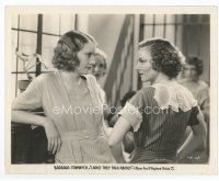 7b352 LADIES THEY TALK ABOUT 8x10 still '33 bad girl Barbara Stanwyck stares down Lillian Roth!