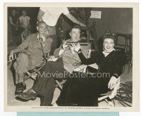 7b367 MAGNIFICENT DOLL candid 8x10 still '46 Ginger Rogers relaxing on the set with her bosses!