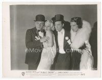 7b446 PUBLIC ENEMY 8x10 still R54 James Cagney, Jean Harlow & Leslie Fenton all dressed up!