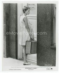 7b466 ROSEMARY'S BABY 8x10 still '68 Roman Polanski, Mia Farrow with suitcase at doctor's office!