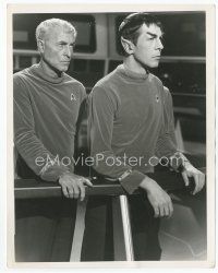 7b495 STAR TREK TV 8x10 still '66 Leonard Nimoy & John Hoyt from the series pilot The Cage!