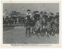 7b518 THEY DIED WITH THEIR BOOTS ON 8x10 still '41 Errol Flynn as Custer on horseback with men!