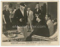 7b524 TO HAVE & HAVE NOT 8x10 still '44 Lauren Bacall watches Humphrey Bogart point gun at 2 men!