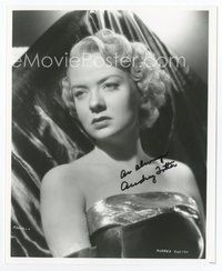 7c163 AUDREY TOTTER signed 8x10 REPRO still '80s head & shoulders close up wearing sexy dress!