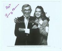 7c222 GEORGE BURNS signed 8x10 REPRO still '80s with Brooke Shields from Just You and Me Kid!