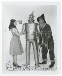 7c285 RAY BOLGER signed 8x10 REPRO still '70s as Scarecrow with Tin Man & Dorothy in Wizard of Oz!