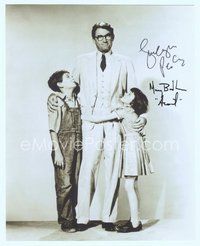 7c273 MARY BADHAM signed 8x10 REPRO still '08 with her co-stars from To Kill a Mockingbird!