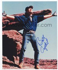 7c168 BILLY CRYSTAL signed color 8x10 REPRO still '02 full-length portrait from City Slickers!