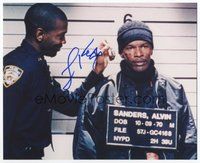7c238 JAMIE FOXX signed color 8x10 REPRO still '00s close up getting his mugshot taken from Bait!