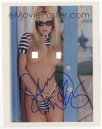 7c239 JENNY MCCARTHY signed color 8x10 REPRO still '98 incredibly sexy half-naked portrait!