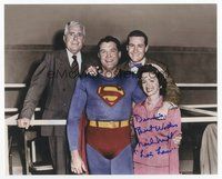 7c281 NOEL NEILL signed color 8x10 REPRO still '90s as Lois Lane with her Superman co-stars!
