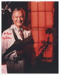 7c298 ROGER CORMAN signed color 8x10 REPRO still '90s the legendary B-movie director holding prop!