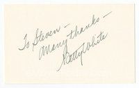 7c154 BETTY WHITE signed index card '90s can be framed and displayed with a repro still!