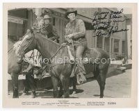 7c009 BEN JOHNSON signed 8x10 still '51 as a cowboy riding a horse from Fort Defiance!