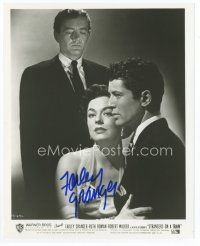 7c215 FARLEY GRANGER signed 8x10 REPRO still '90s portrait with co-stars from Strangers on a Train!