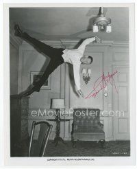 7c055 FRED ASTAIRE signed 8x10 still '74 great image dancing on ceiling from Royal Wedding!