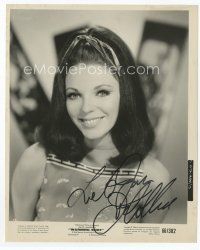 7c084 JOAN COLLINS signed 8x10 still '66 great smiling portrait with a ribbon in her hair!