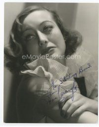 7c085 JOAN CRAWFORD signed deluxe 7.25x9.25 still '33 glamour portrait with her head turned!