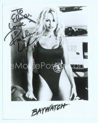 7c282 PAMELA ANDERSON signed 8x10 REPRO still '90s wearing skimpy outfit from TV's Baywatch!