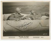 7c126 PETER GRAVES signed 8x10 still '59 in lifeboat with Jeff Chandler from Stranger in My Arms!
