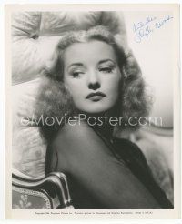7c127 PHYLLIS BROOKS signed 8x10 still '44 sexy head & shoulders portrait in sheer lace!