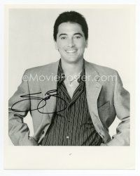 7c305 SCOTT BAIO signed 8x10 REPRO still '80s waist-high smiling portrait in cool suit jacket!