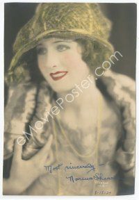 7c118 NORMA SHEARER signed color deluxe 5.5x8 still '24 waist-high young portrait by Monroe!