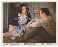 7c122 PATRICIA NEAL signed color 8x10 still '68 with Martin Sheen from The Subject Was Roses!