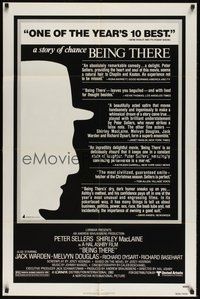 7d066 BEING THERE 1sh '80 Peter Sellers, Shirley MacLaine, directed by Hal Ashby!