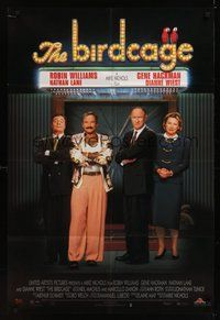 7d078 BIRDCAGE video 1sh '96 gay Robin Williams & Nathan Lane, Gene Hackman, Dianne Wiest!
