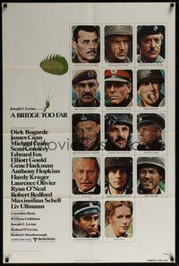 7d116 BRIDGE TOO FAR 1sh '77 Michael Caine, Sean Connery, Dirk Bogarde, James Caan, Attenborough!