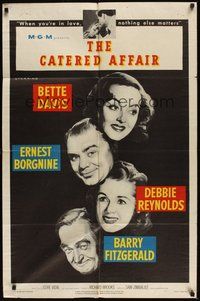 7d140 CATERED AFFAIR 1sh '56 Debbie Reynolds, Bette Davis, Ernest Borgnine, Barry Fitzgerald