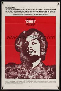 7d145 CHE int'l 1sh '69 art of Omar Sharif as Guevara, Jack Palance as Fidel Castro!