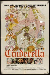 7d153 CINDERELLA 1sh '77 sexiest fairy tale artwork, what the prince slipped her wasn't a slipper!
