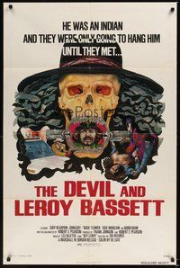 7d208 DEVIL & LEROY BASSETT 1sh '73 they were only going to hang him, western horror, wild art!