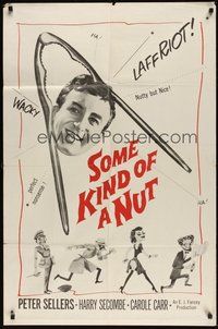 7d240 DOWN AMONG THE Z MEN 1sh '60s art of wacky Peter Sellers, Some Kind of a Nut!