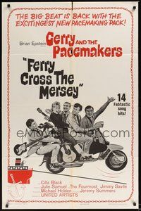 7d282 FERRY CROSS THE MERSEY 1sh '65 rock & roll, the big beat is back, Gerry & the Pacemakers!