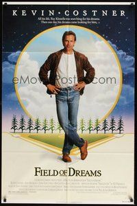 7d284 FIELD OF DREAMS 1sh '89 Kevin Costner baseball classic, if you build it, they will come!
