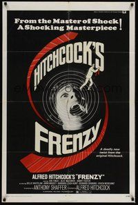 7d311 FRENZY 1sh '72 written by Anthony Shaffer, Alfred Hitchcock's shocking masterpiece!