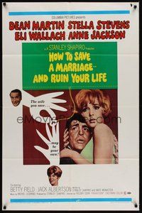 7d418 HOW TO SAVE A MARRIAGE 1sh '68 Dean Martin, Stella Stevens, Eli Wallach, And Ruin Your Life!