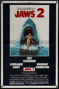 7d461 JAWS 2 1sh '78 just when you thought it was safe to go back in the water!