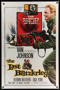 7d500 LAST BLITZKRIEG 1sh '59 Van Johnson, master plot of the master criminal of all history!