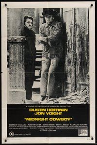 7d578 MIDNIGHT COWBOY 1sh '69 Dustin Hoffman, Jon Voight, John Schlesinger classic!
