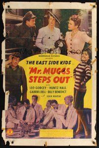 7d603 MR MUGGS STEPS OUT 1sh '43 East Side Kids, Leo Gorcey, Huntz Hall, sexy girl!