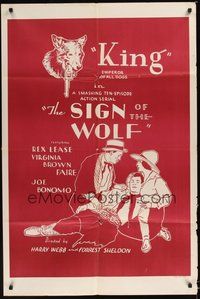 7d774 SIGN OF THE WOLF 1sh R40s serial from Jack London's story!